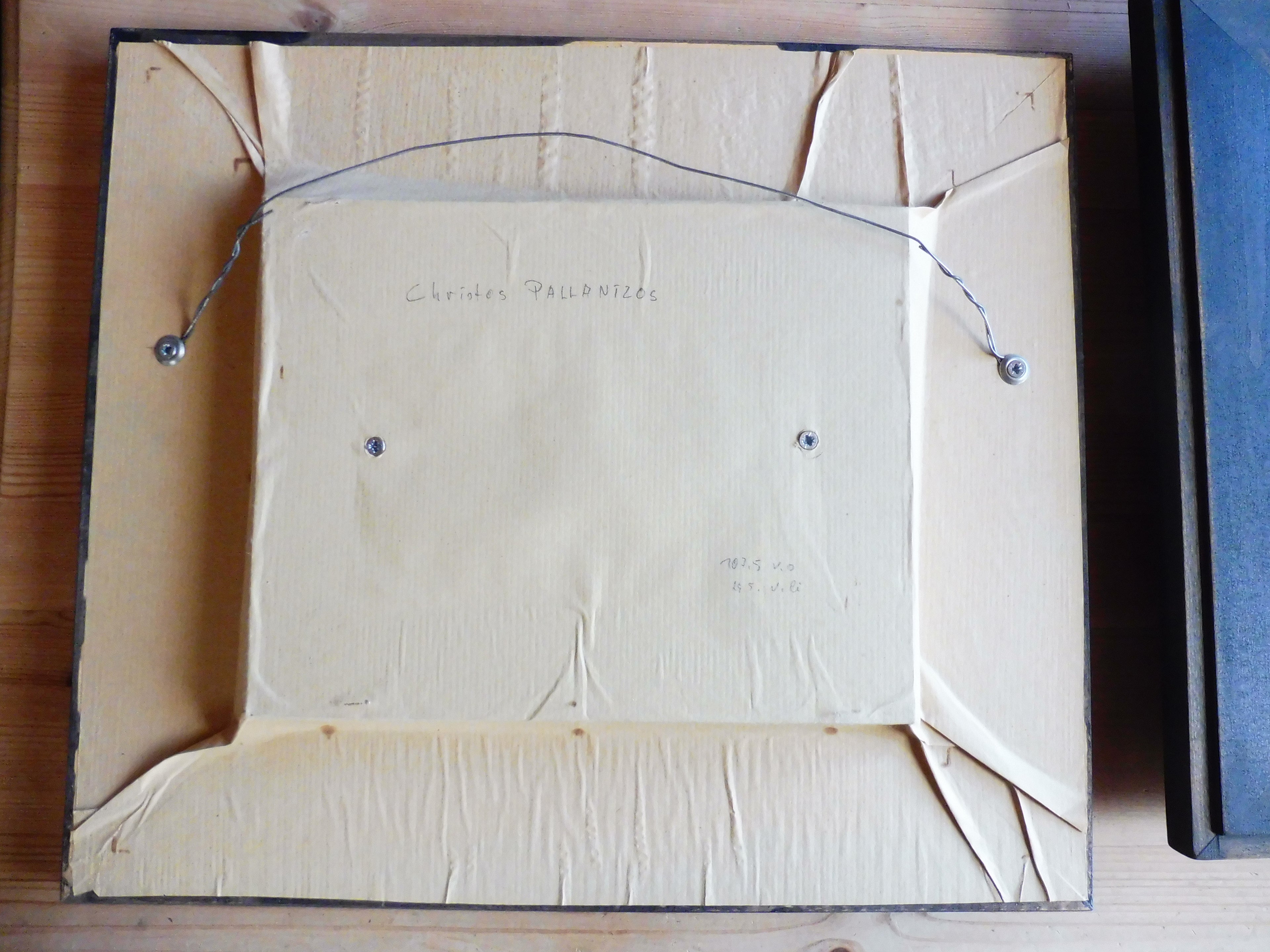 Christos Pallantzas Stilleben, ca. 20,5 x 15 cm, Rahmen 39,2 x 34,4 cm, 2 Bilder