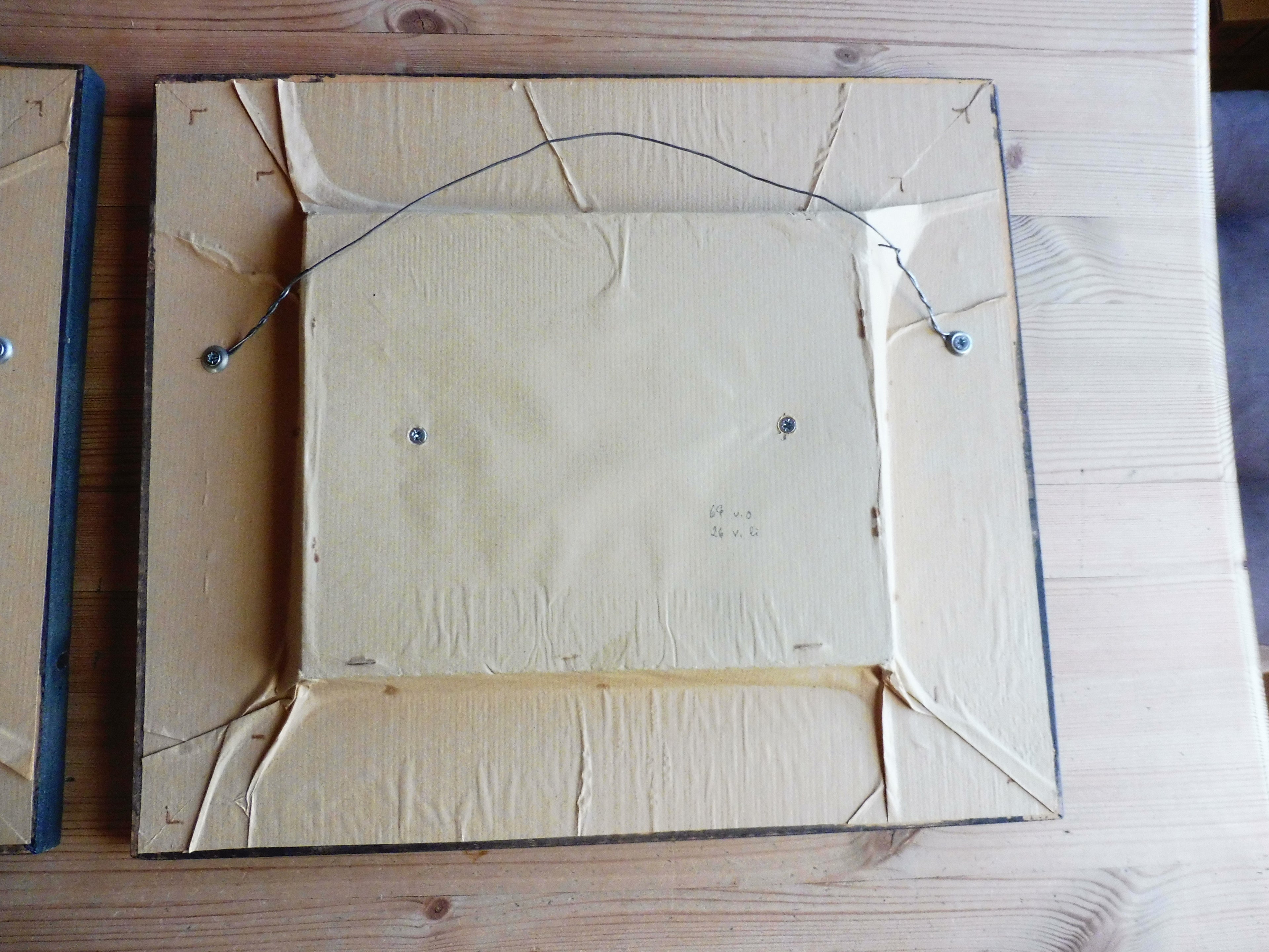 Christos Pallantzas Stilleben, ca. 20,5 x 15 cm, Rahmen 39,2 x 34,4 cm, 2 Bilder