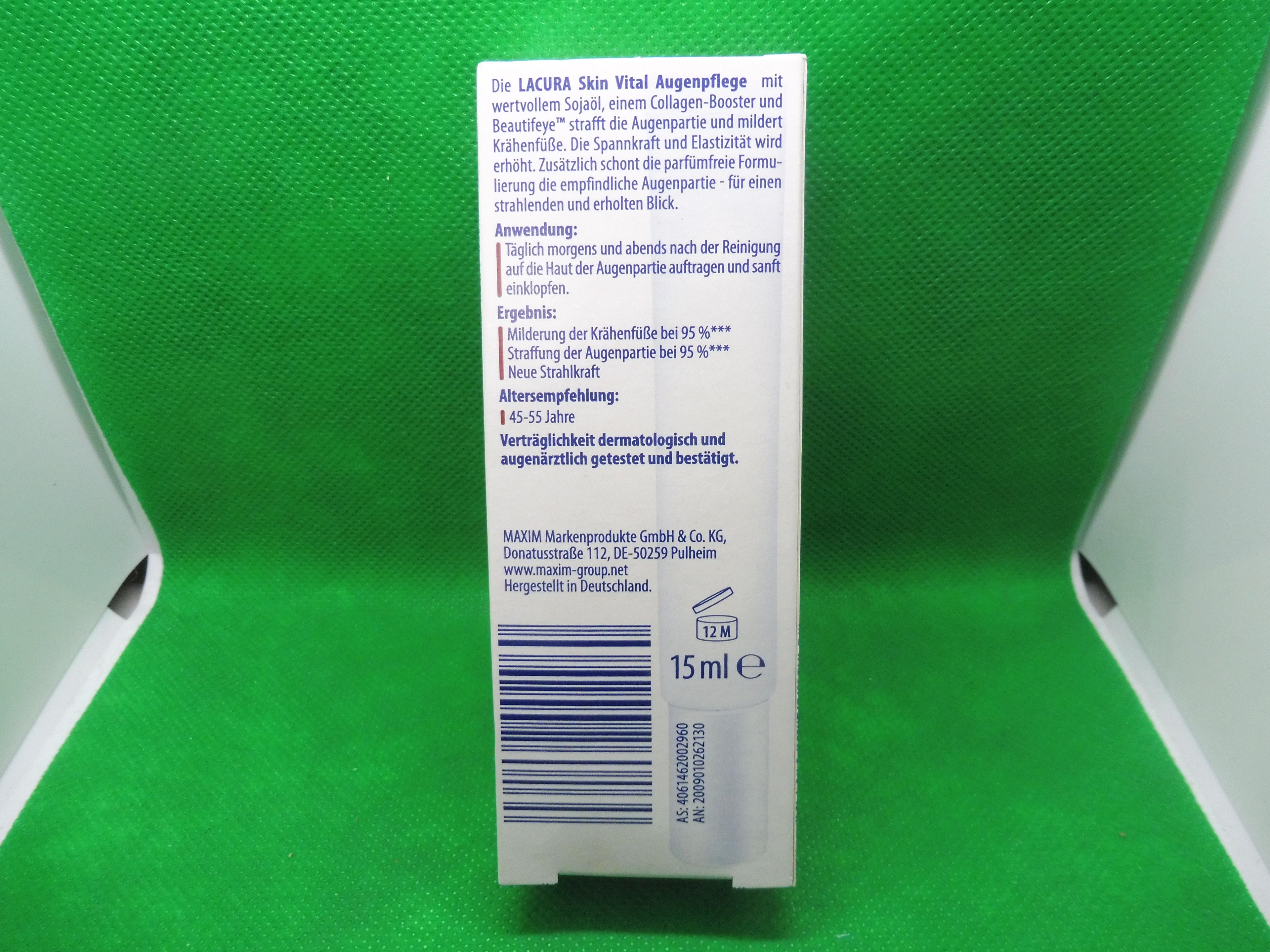 2 x LACURA Vital Augenpflege Soja (á 15ml), alle Hauttypen, ab 45 Jahre