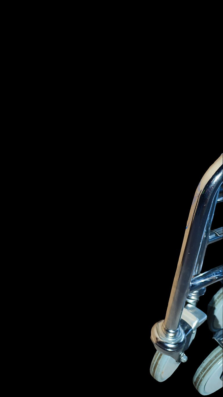 Bundeswehr Gehgestell, Fahrbar ohne Umverpackung, ca. 1975, n u r A b h o l u n g