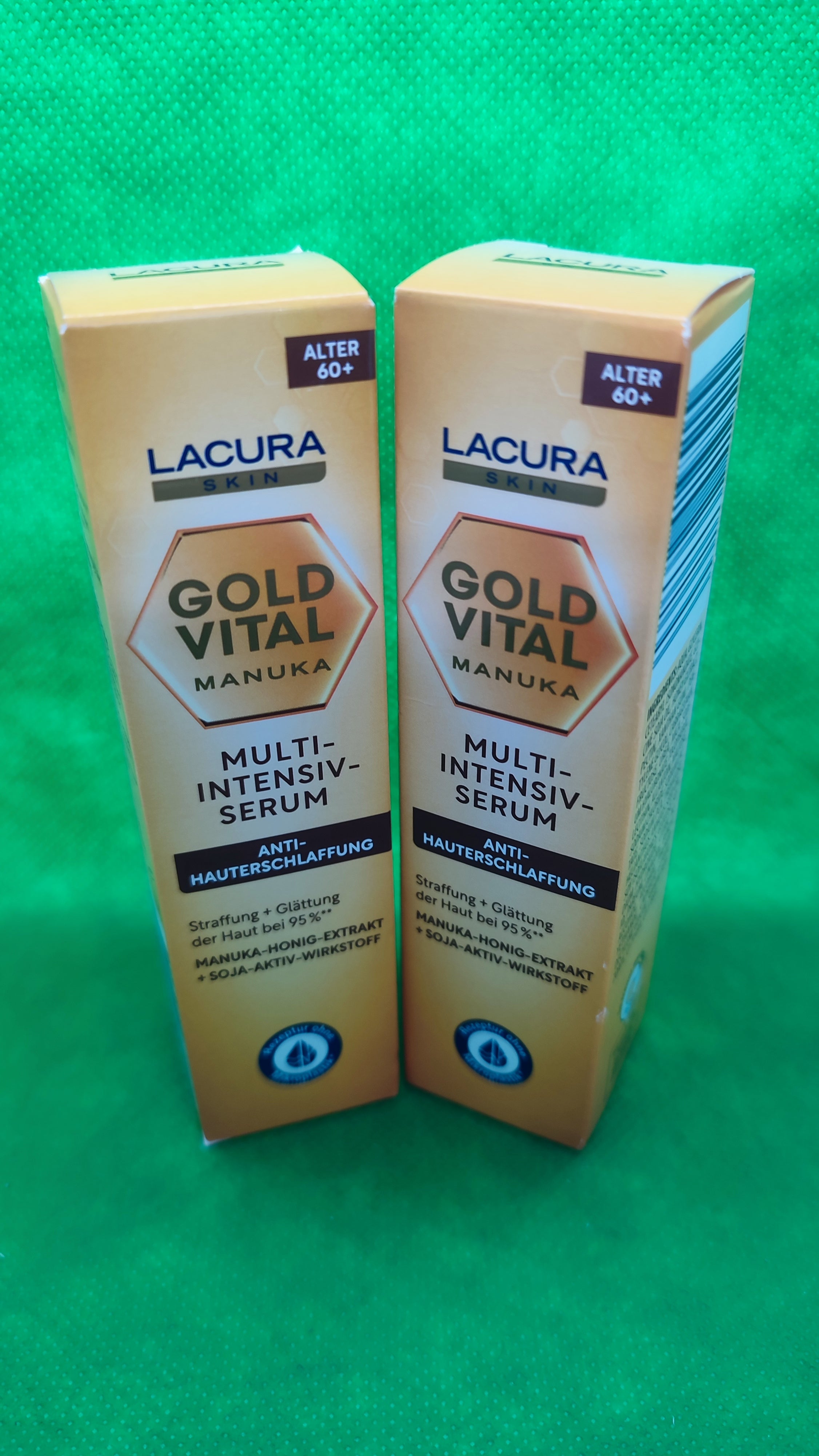 2 x LACURA Skin Gold Vital Serum, Manuka Multi Intensiv Serum, á 30 ml