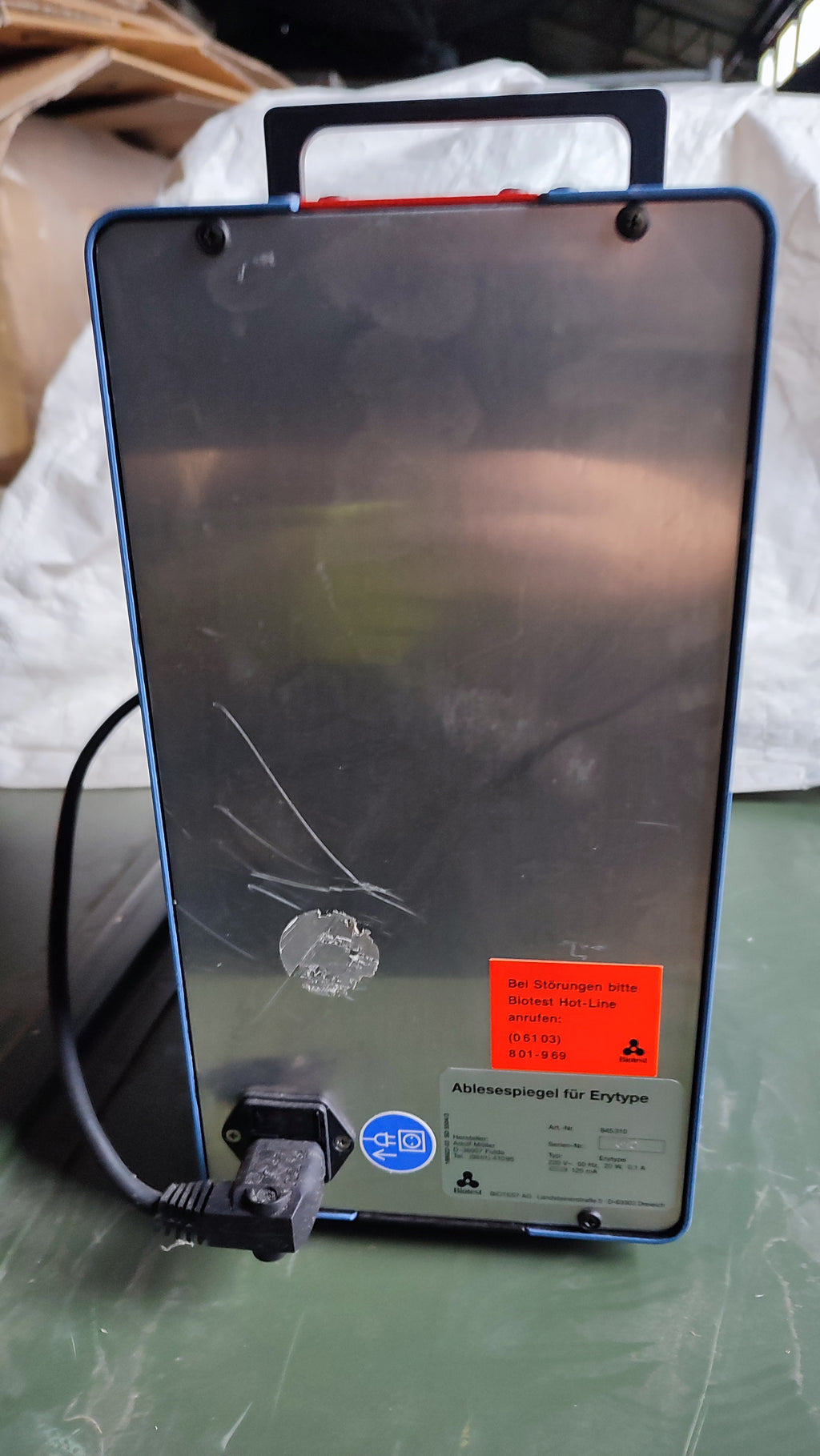 Bundeswehr Ablesespiegel für Erytype