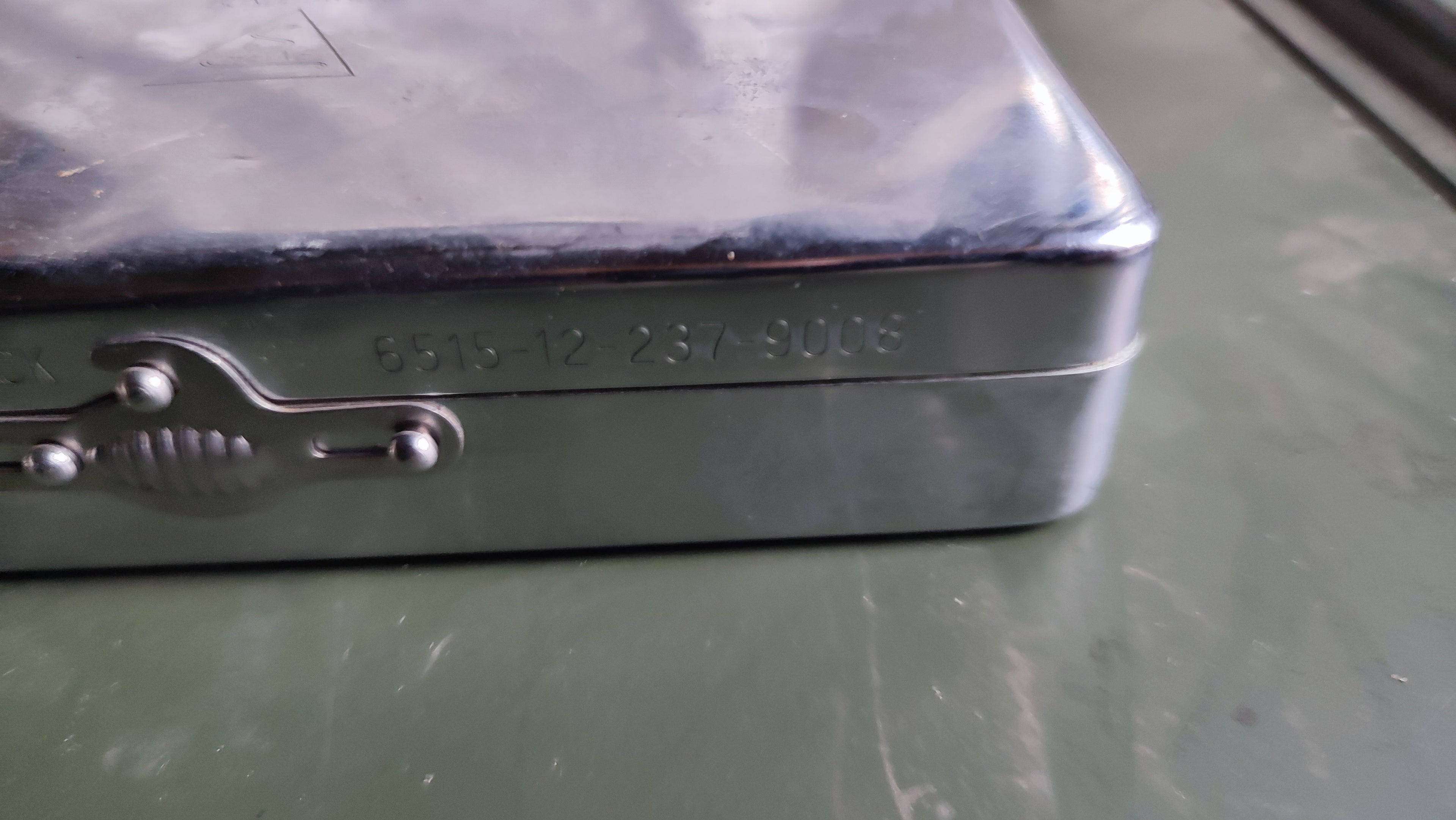 Bundeswehr Heine Kombiniertes Spiegelbesteck, vermutlich 60er Jahre, Sammlergegenstand (2)