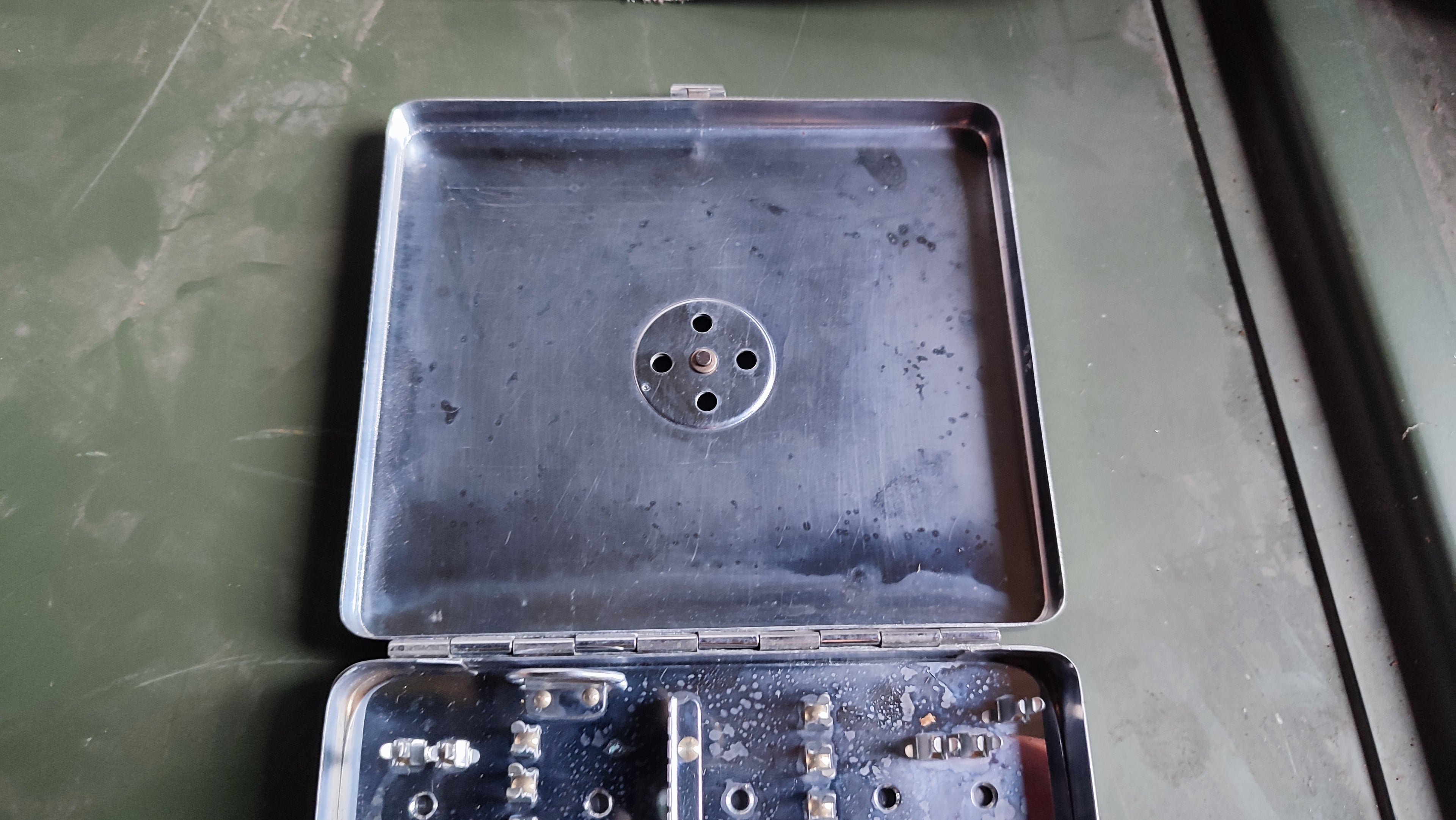 Bundeswehr Mini Steribox (ohne Inhalt), vermutlich 70/80er Jahre