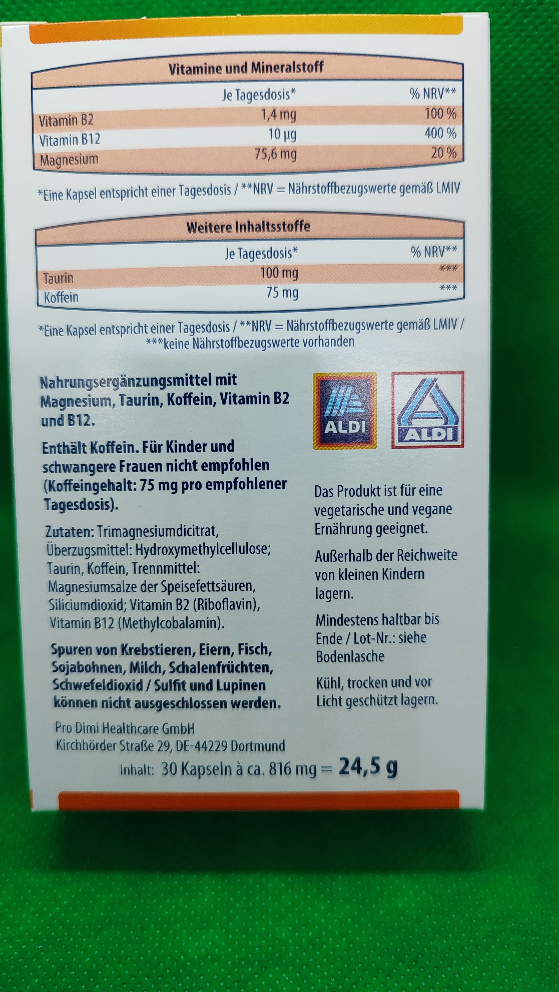 2 x Multinorm  Energie Plus Koffein Kapseln (30 Kapseln á ca. 816 mg = 24,5 g)
