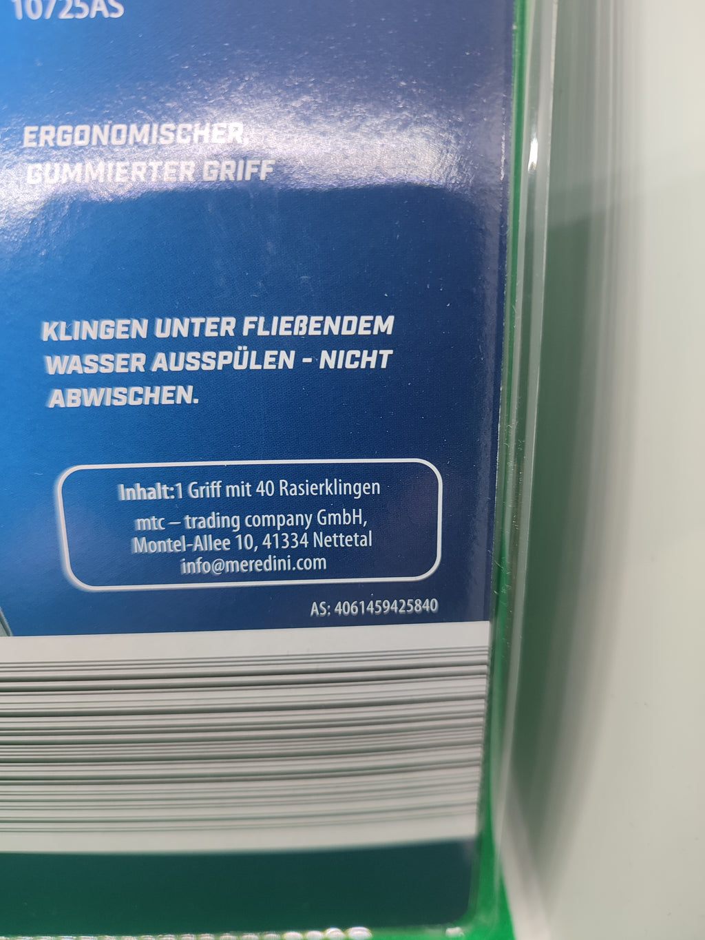 LACURA MEN XXL Herrenrasierer; 2-Klingen Rasierer, Griff + 40 Rasierklingen