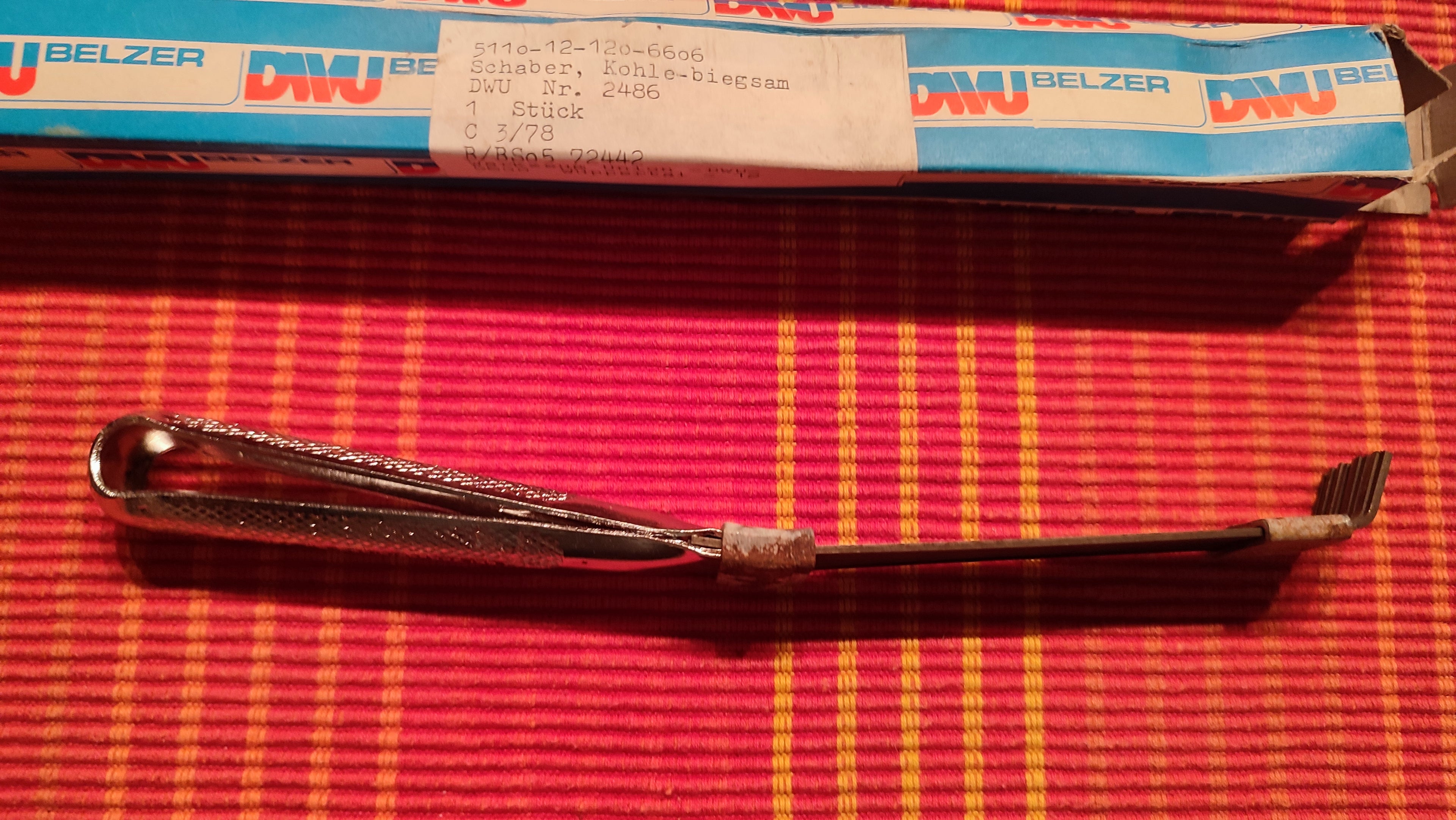 Bundeswehr Schaber, Kohle-biegsam, (Belzer-Reiniger Nr. 2486); 1978