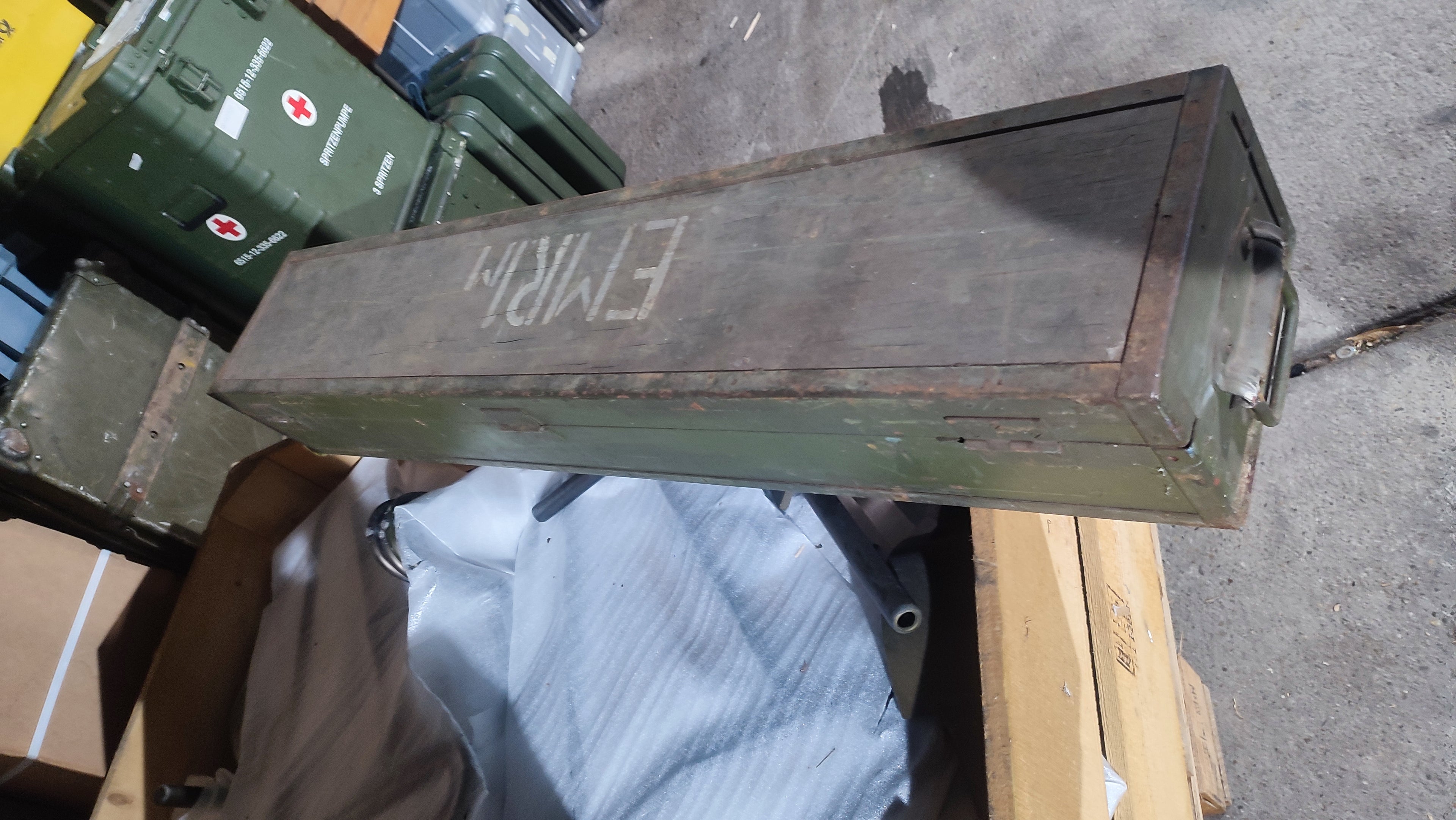 Kiste f. Entfernungsmesser, ca. 1941-1944, Sammlerstück (Überwiegend aus Holz)