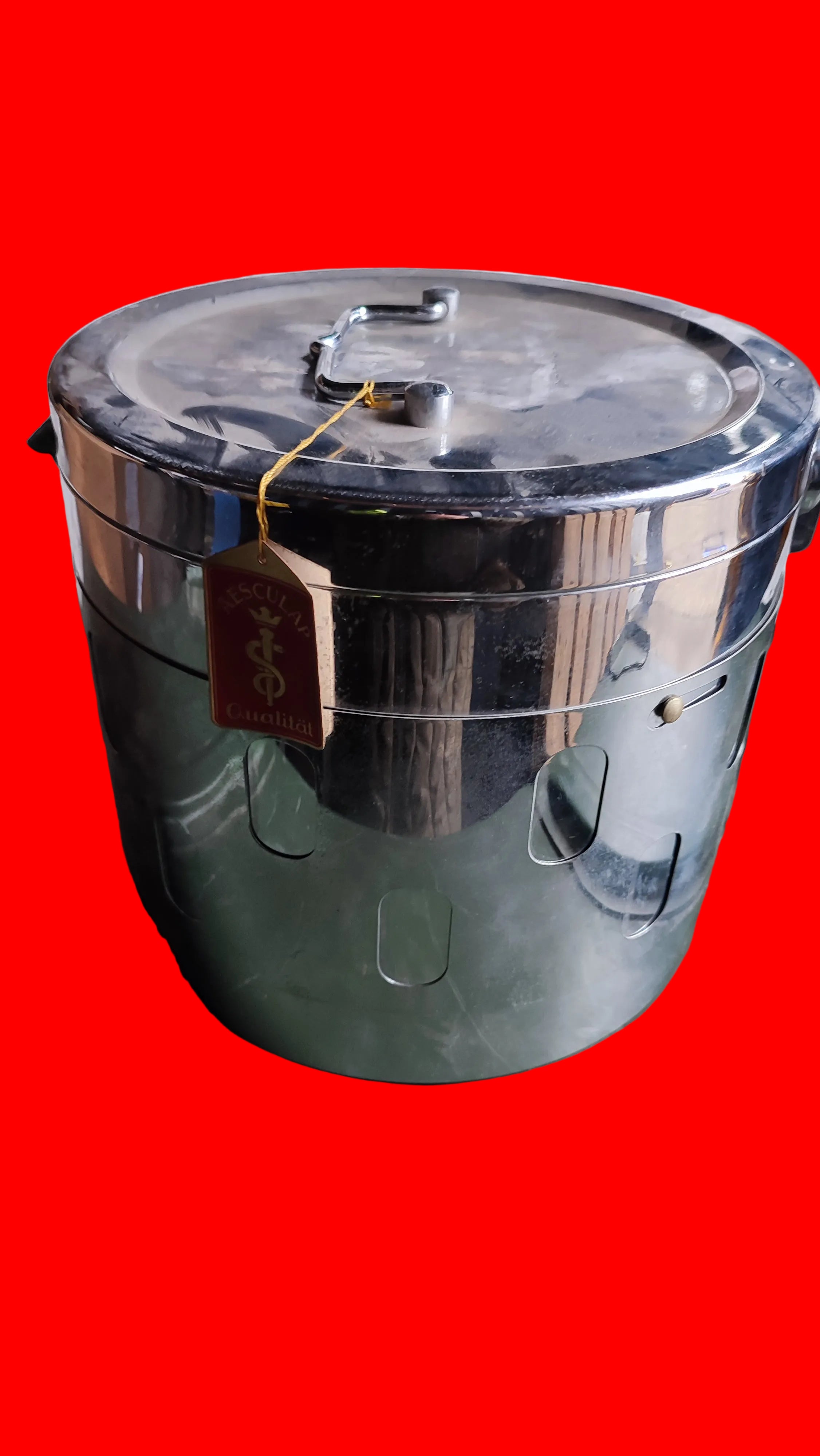 Bundeswehr  runde Steribox, Aesculap, 1960er Jahre, je Stück