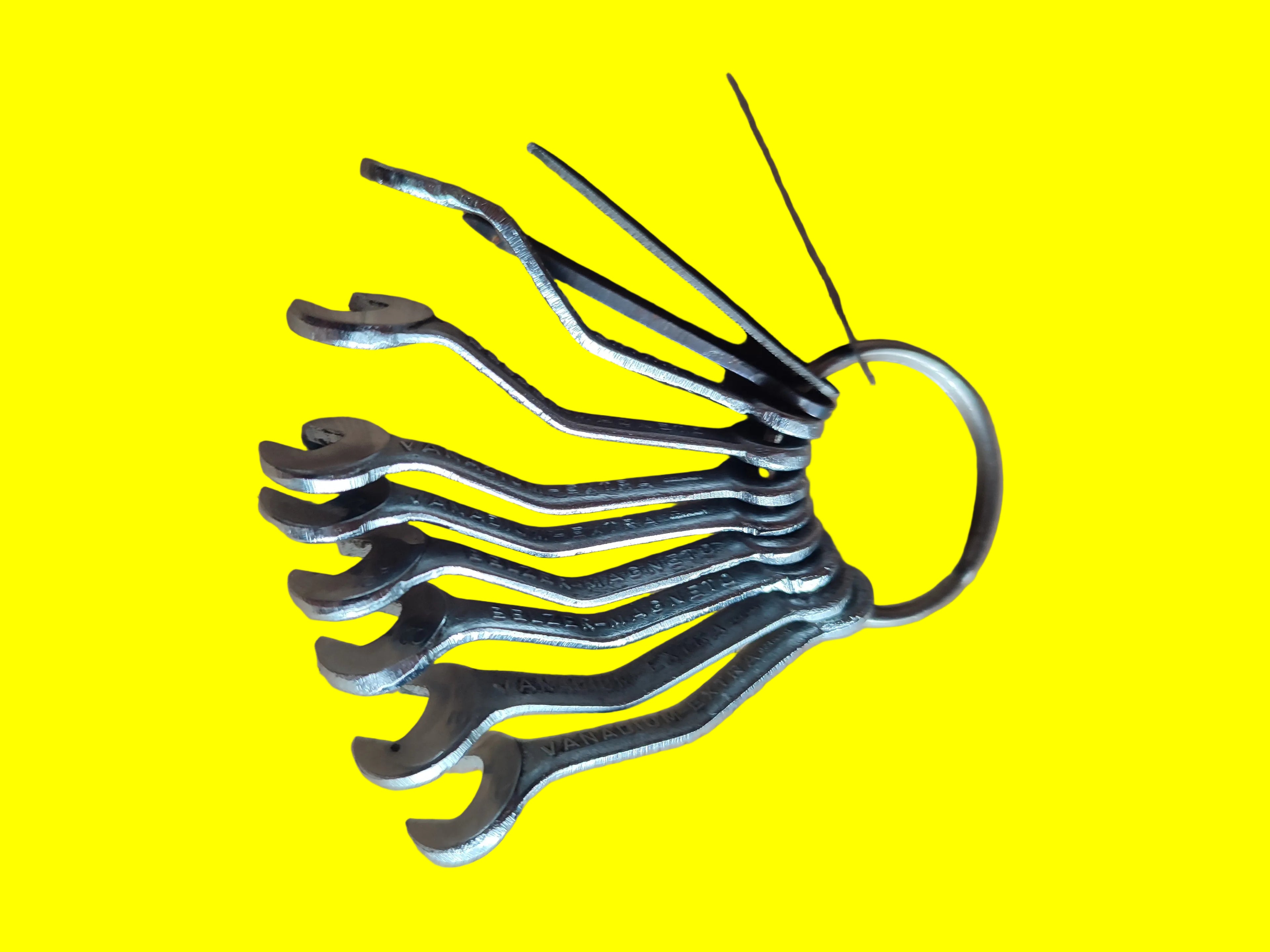 Bundeswehr Belzer-Magneto Schlüsselsatz, Elektroniker Maulschlüsselsatz 10 tlg. 4-7,5mm