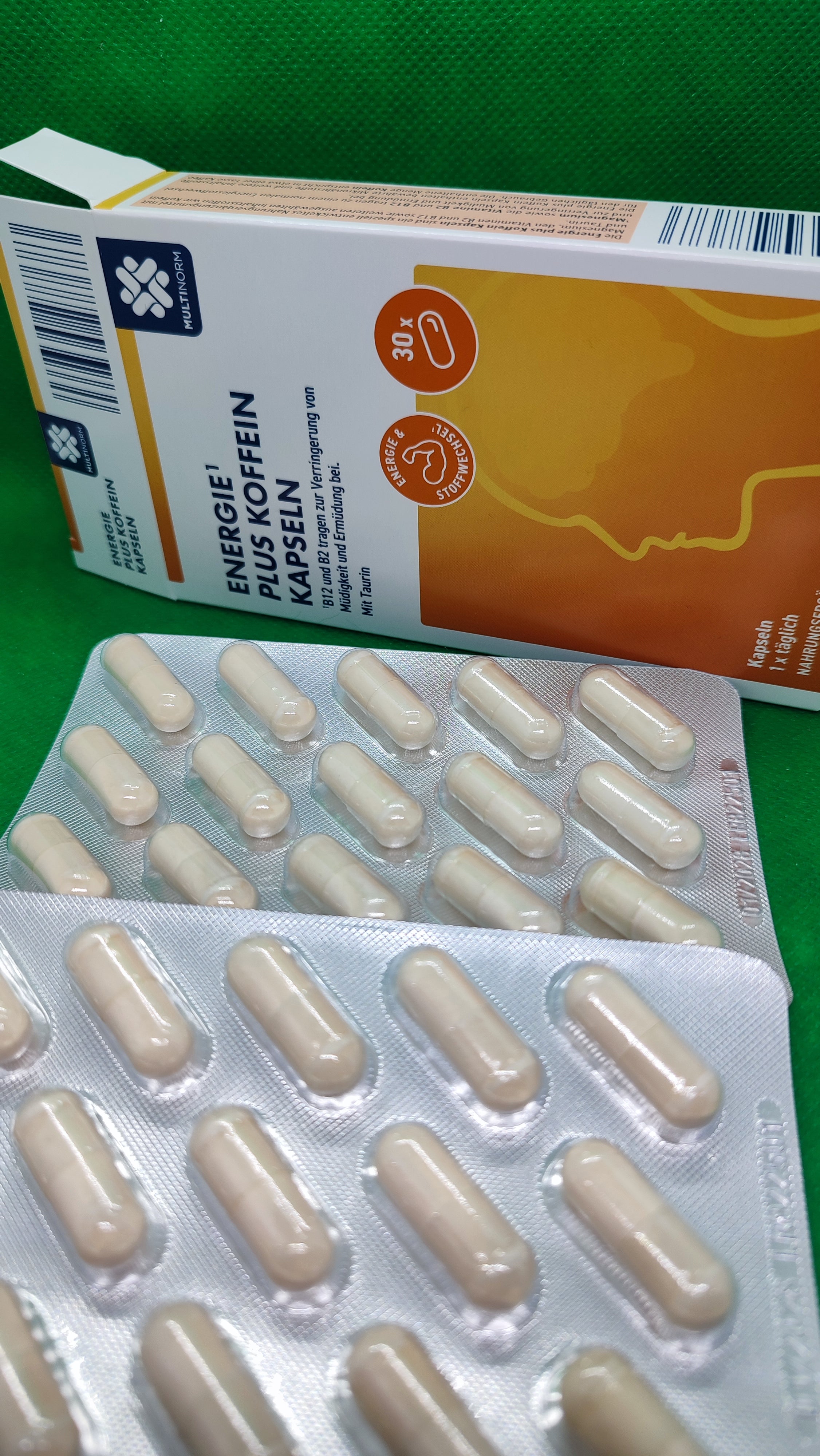 2 x Multinorm  Energie Plus Koffein Kapseln (30 Kapseln á ca. 816 mg = 24,5 g)