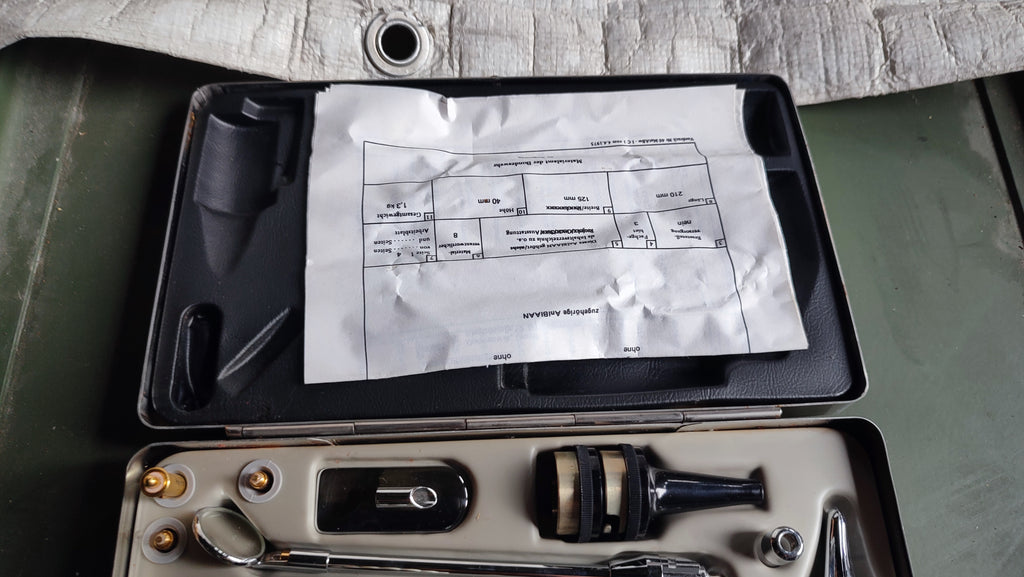 Bundeswehr Heine Kombiniertes Spiegelbesteck, vermutlich 60er Jahre, Sammlergegenstand