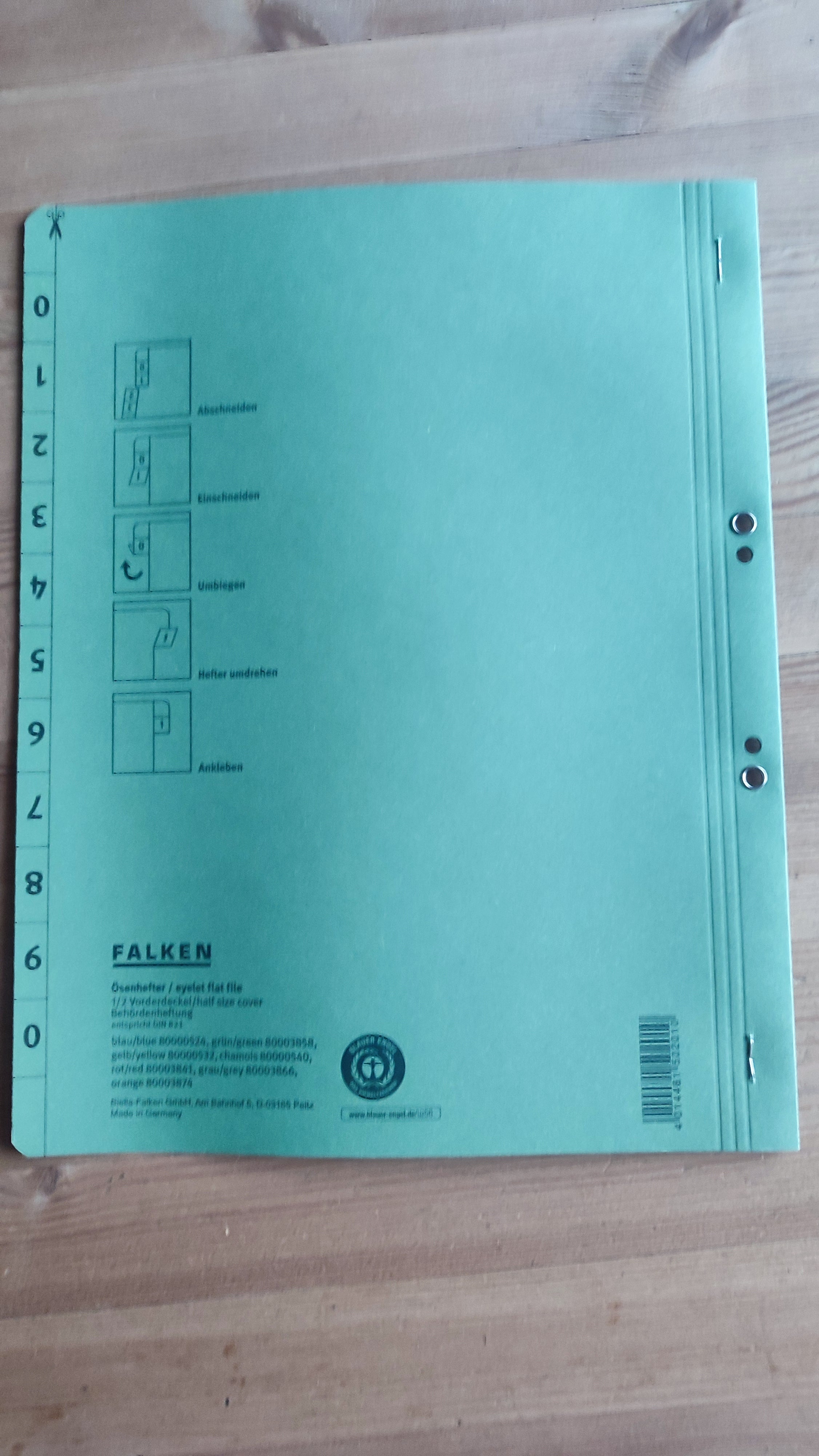 50 x Falken Ösenhefter, DIN A4, 1/2 Vorderdeckel, Behördenheftung aus Lagerauflösung