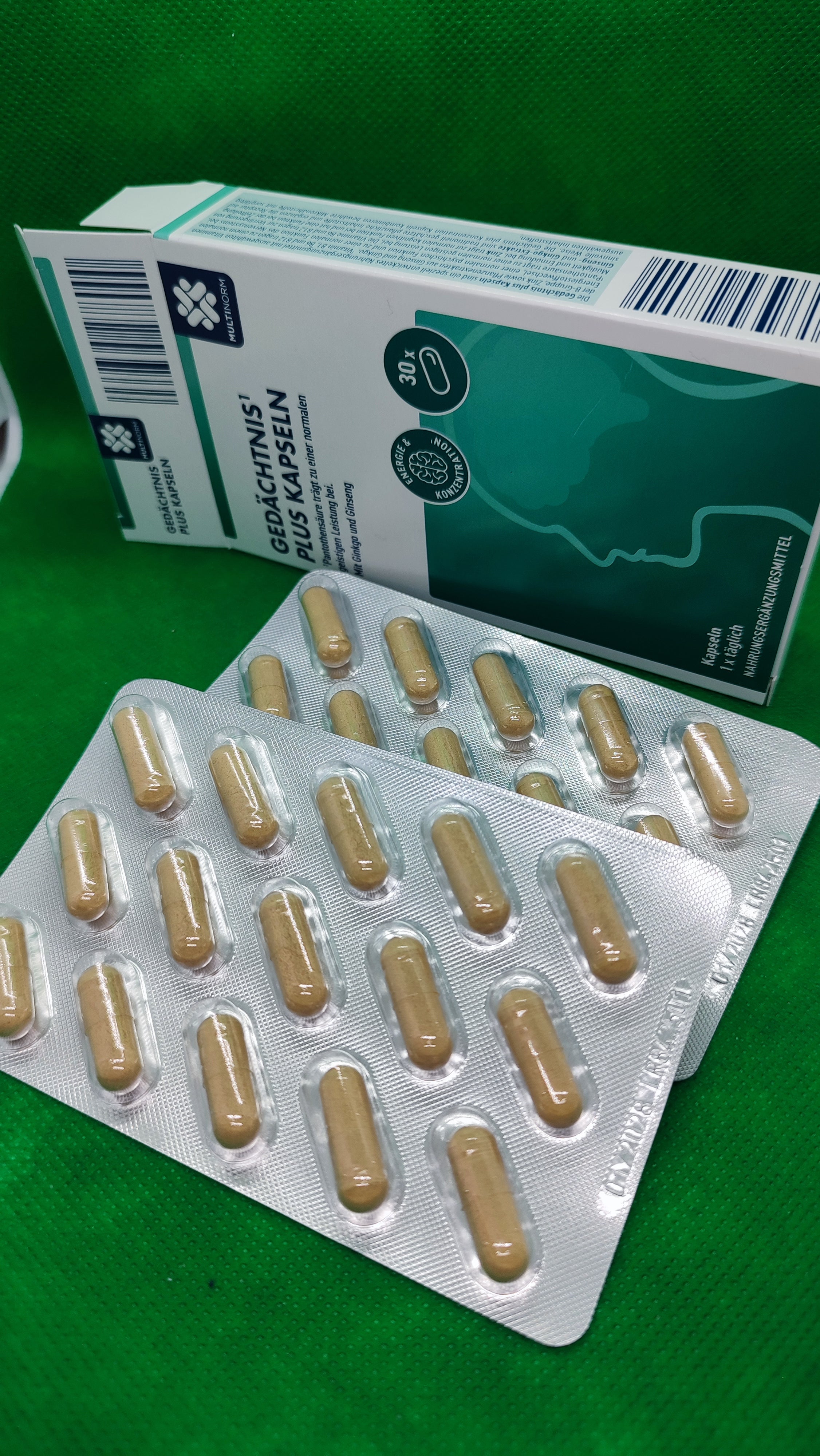 2 x Multinorm  Gedächtnis Plus Kapseln (30 Kapseln á ca. 461 mg = 13,8 g)