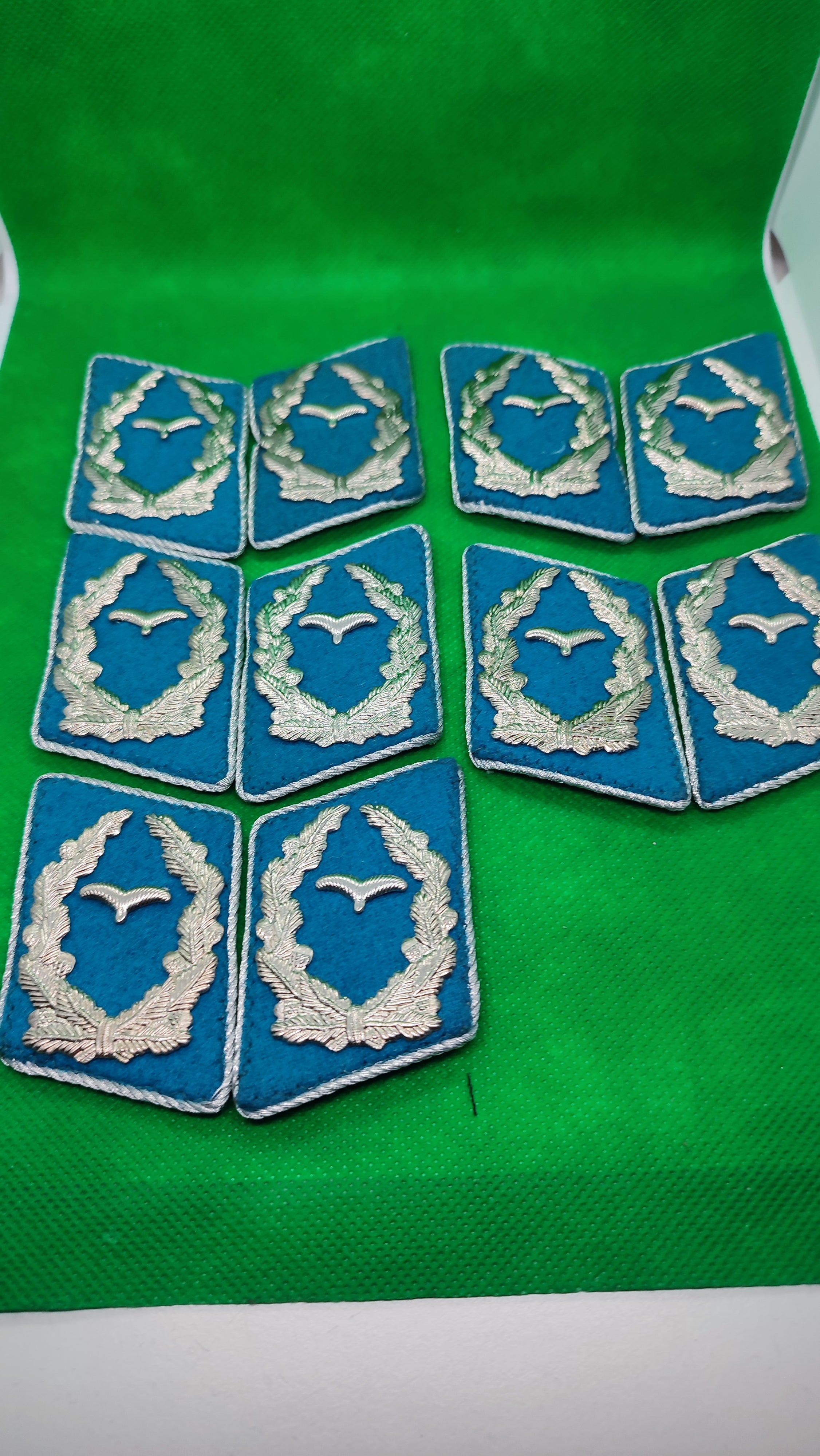 NVA (DDR) Kragenspiegel Luftstreitkräfte (LSK) Stabsoffizier; Major bis Oberst, je 1Paar