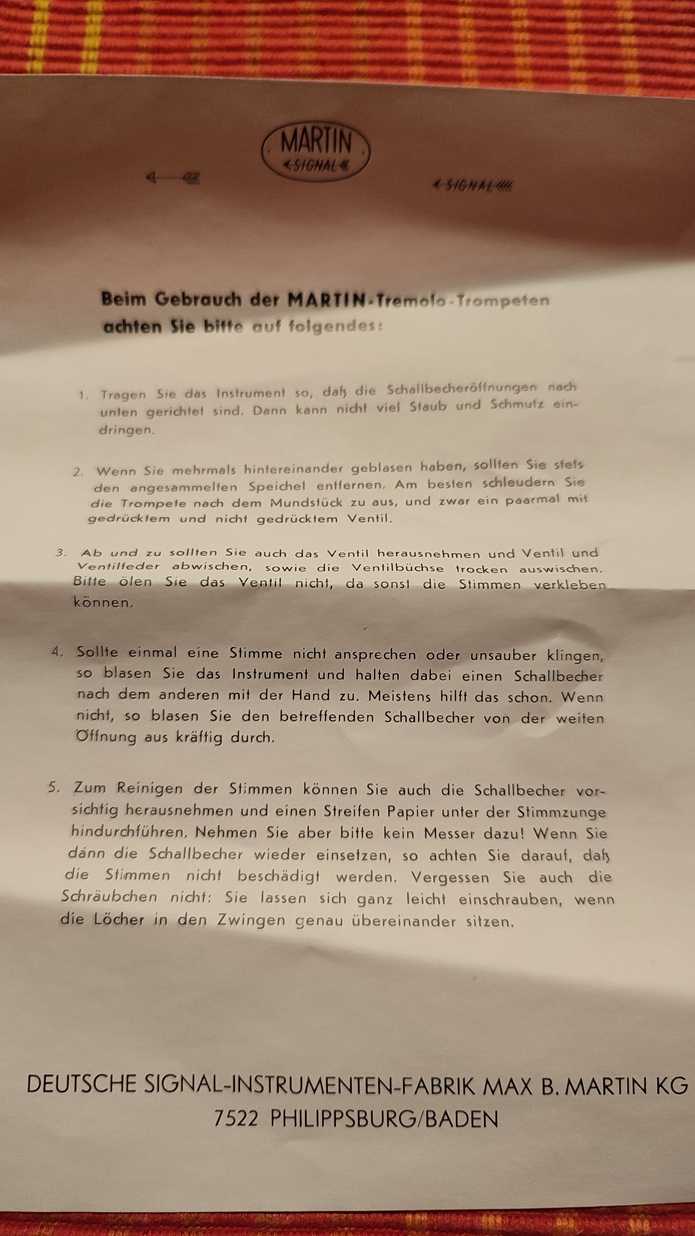 Bundeswehr Martin Signalhorn, (Schalmeihorn), ungebraucht ca. 1970 er