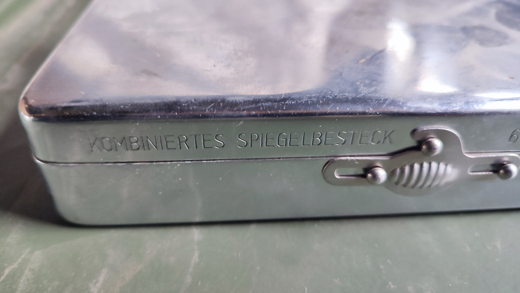 Bundeswehr Heine Kombiniertes Spiegelbesteck, vermutlich 60er Jahre, Sammlergegenstand (2)