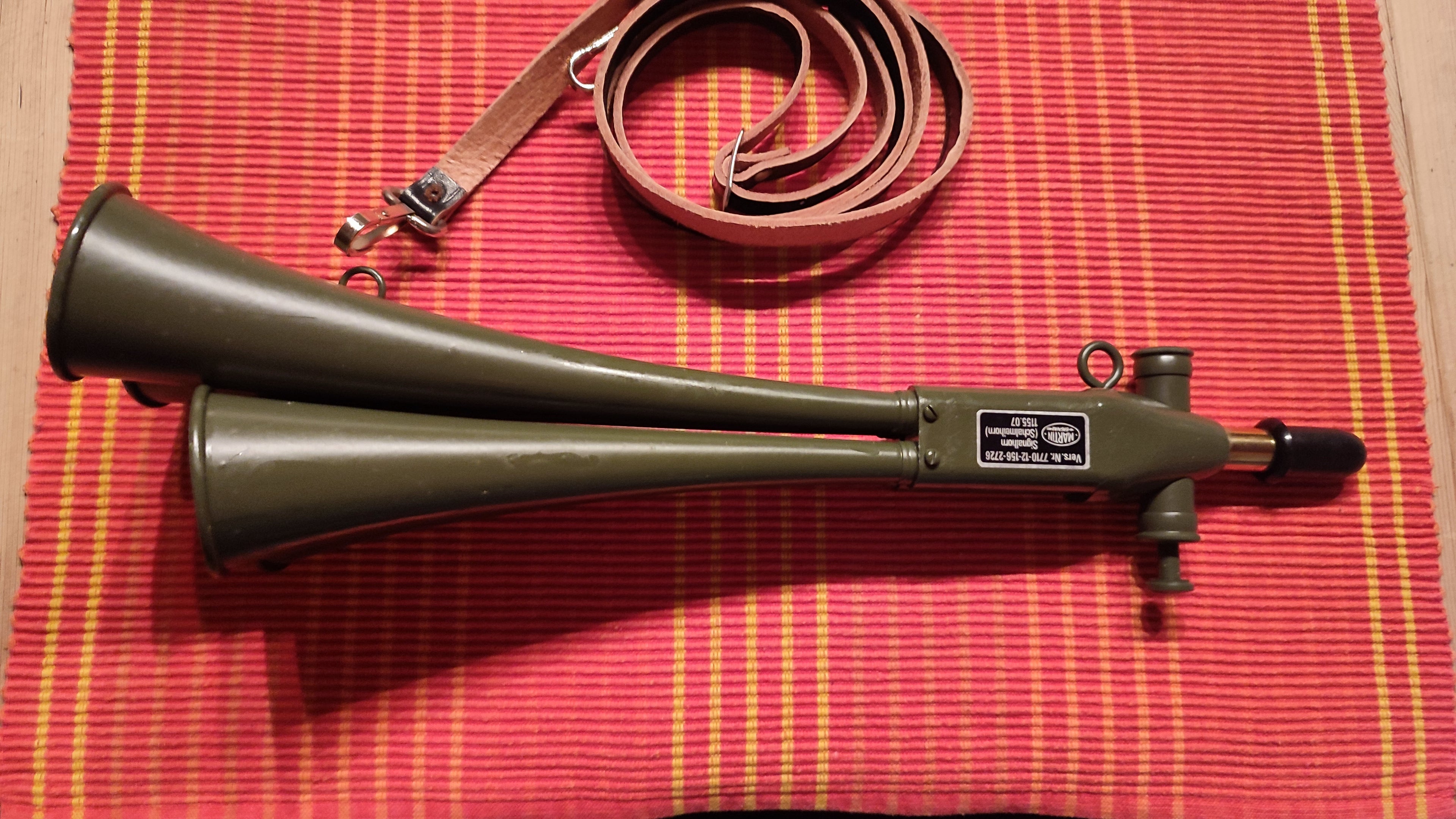 Bundeswehr Martin Signalhorn, (Schalmeihorn), ungebraucht ca. 1970 er