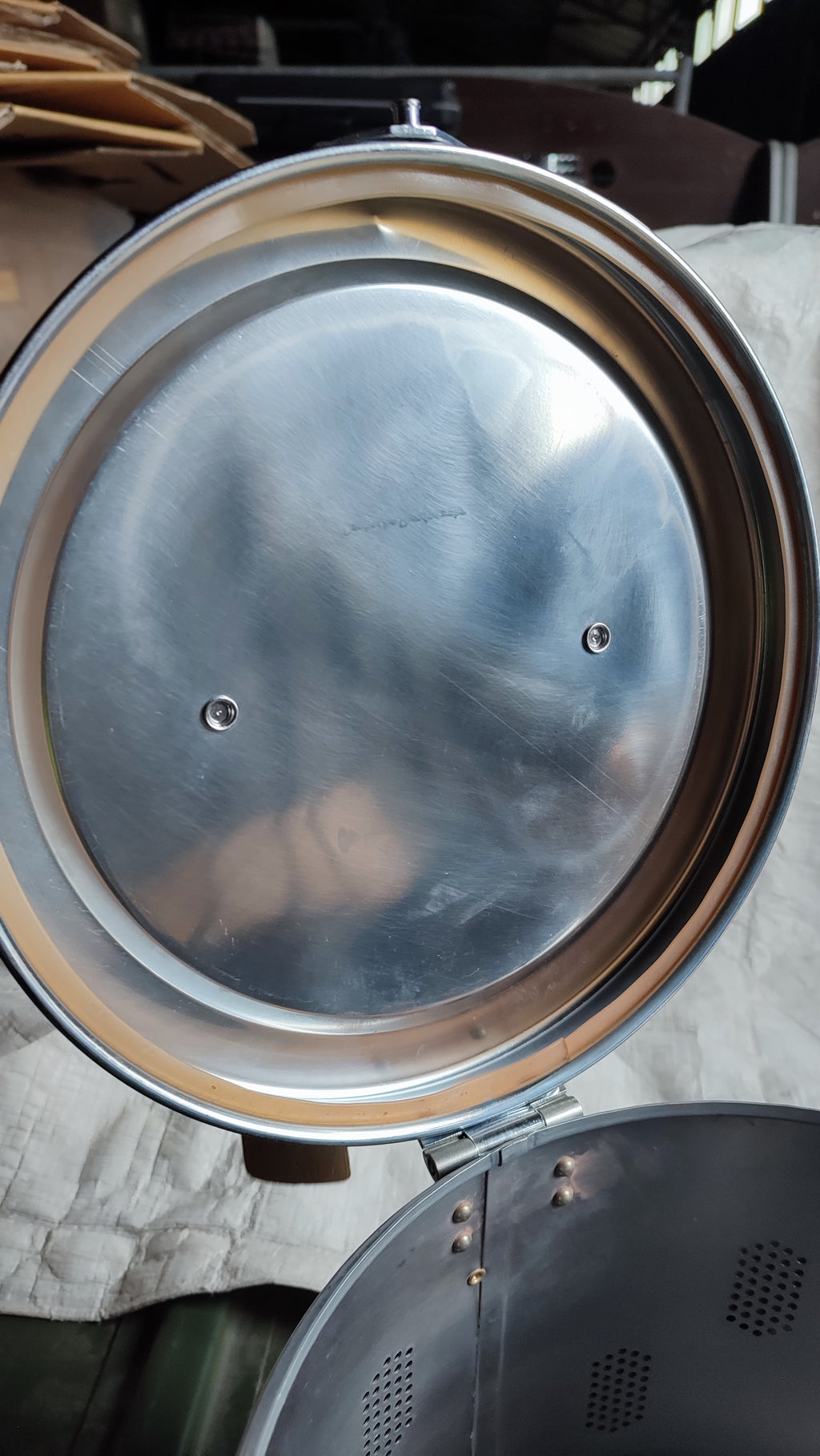 Bundeswehr  runde Steribox, Aesculap, 1960er Jahre, je Stück