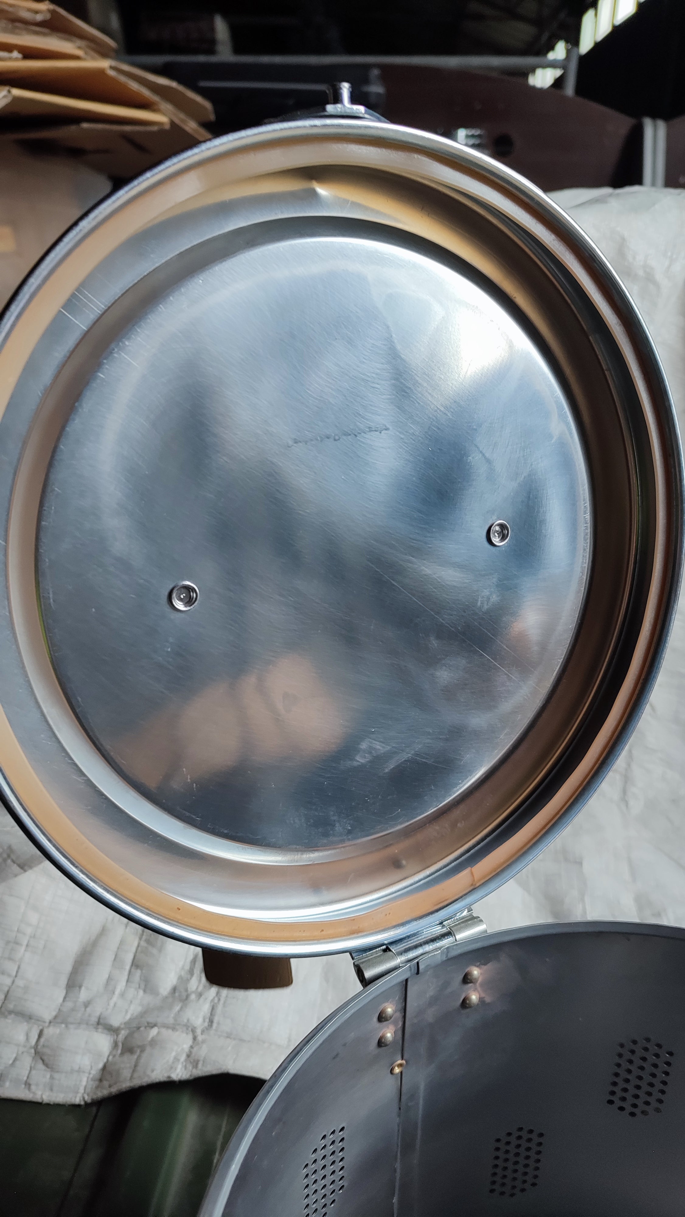 Bundeswehr  runde Steribox, Aesculap, 1960er Jahre, je Stück