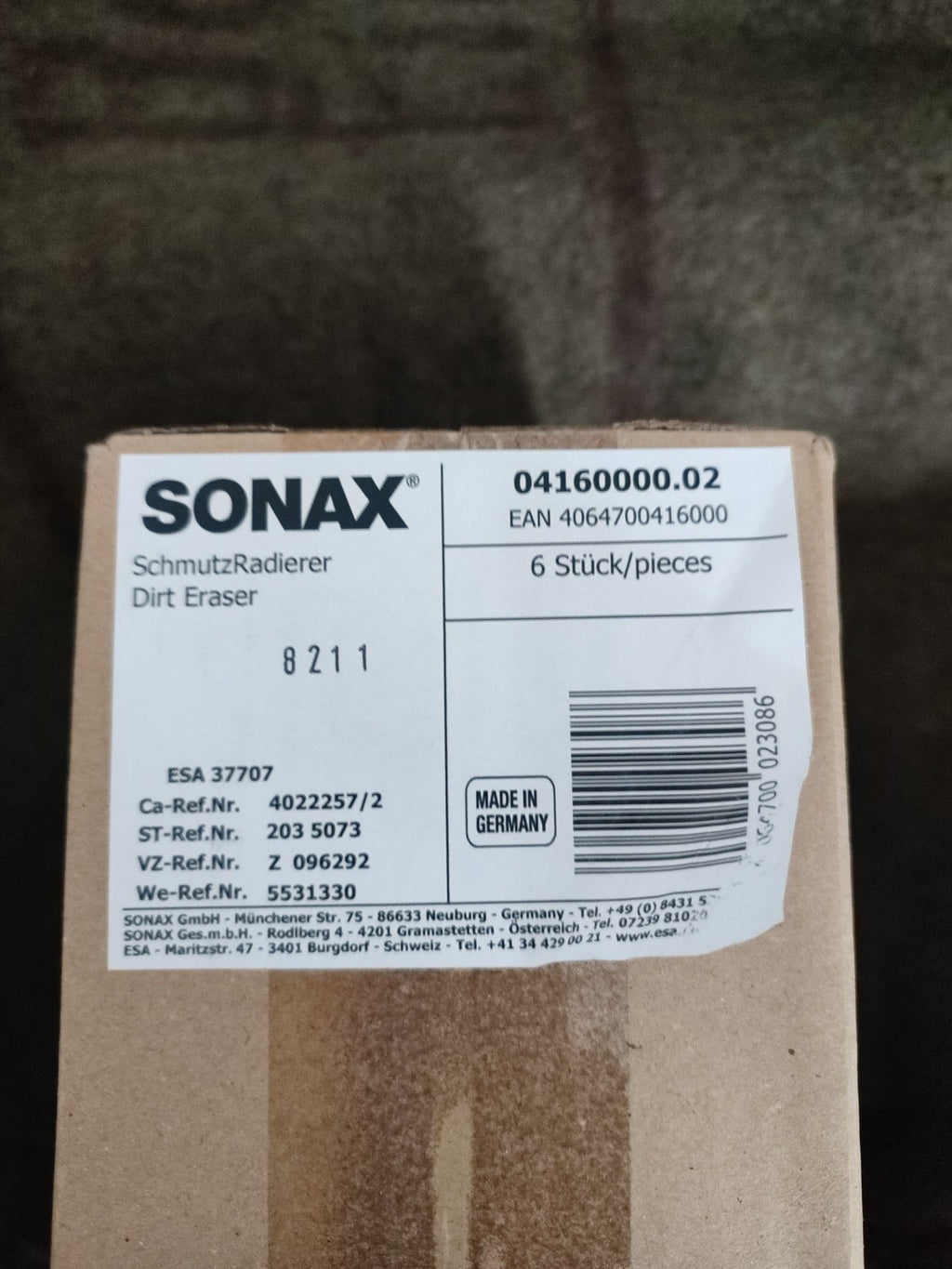 SONAX® Schmutzradierer, 6 Packungen á 2 Stück
