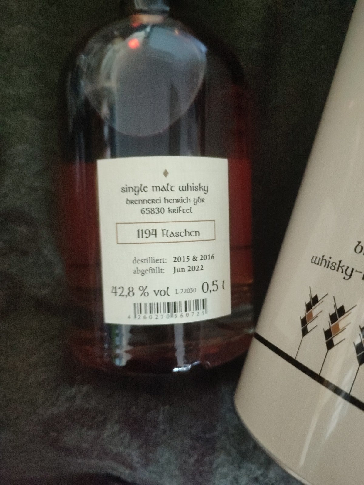 Gilors Single Malt Whisky (Portwein Fass), 42,8 % vol, 0,5 l