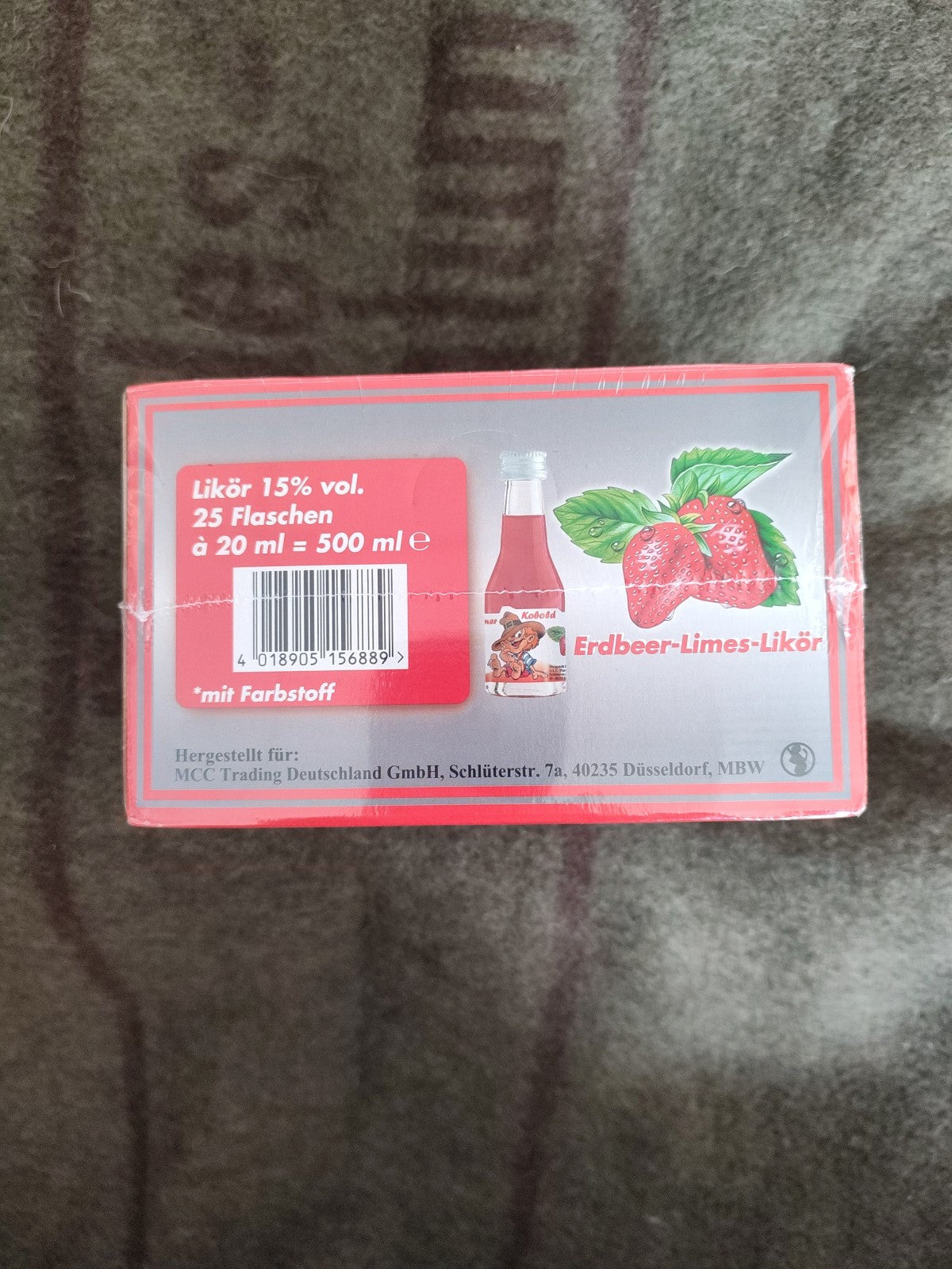 Kleiner Kobold; 25 x 20 ml/ 15% vol.; Erdbeer-Limes-Likör