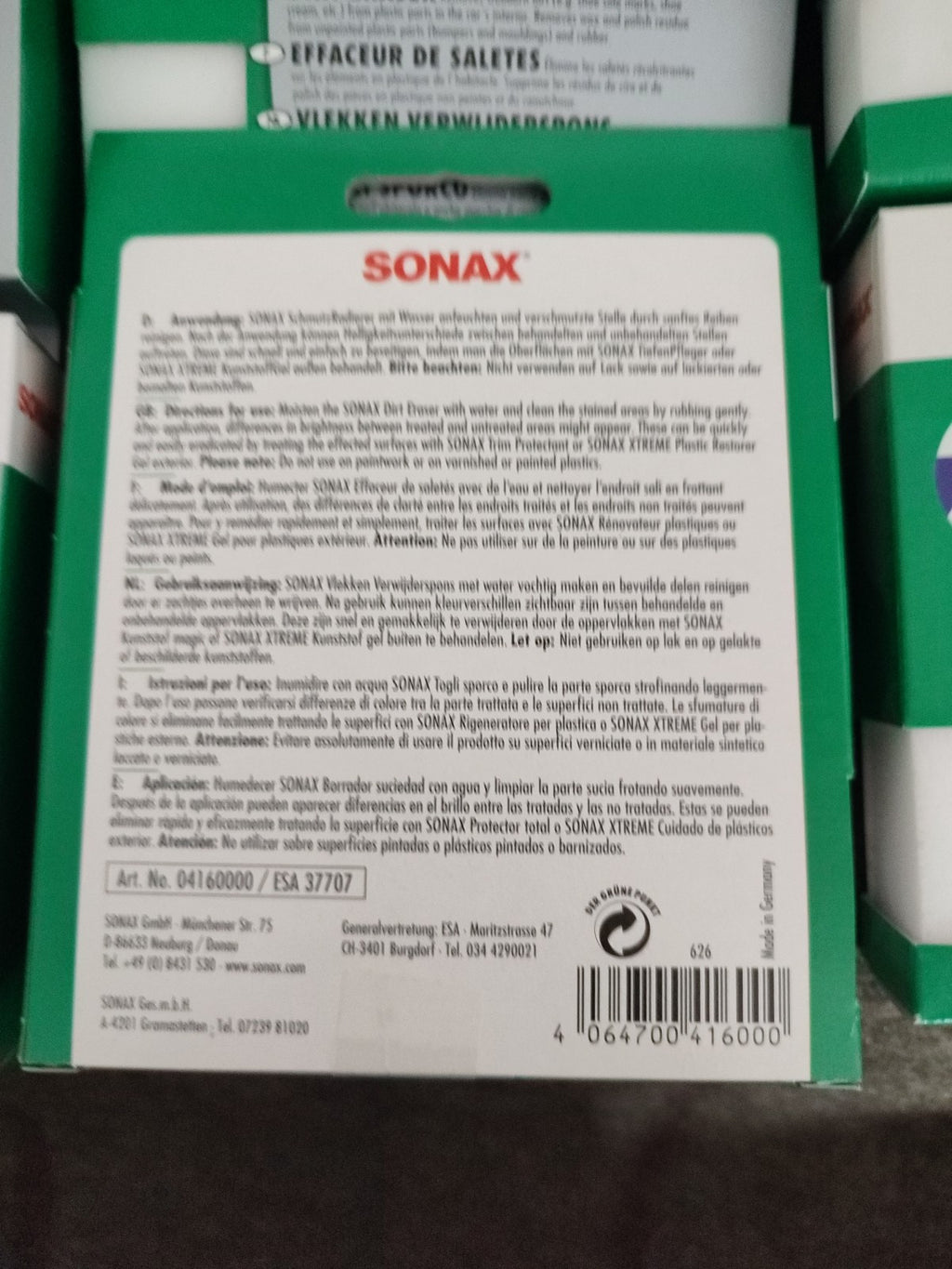 SONAX® Schmutzradierer, 6 Packungen á 2 Stück
