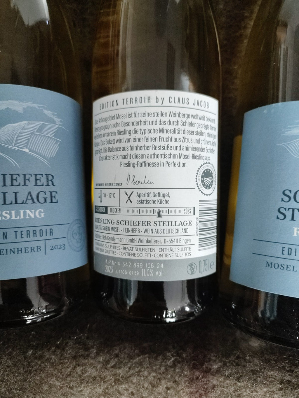 3 x 750 ml Reh Kendermann GmbH Weinkellerei; Riesling 2023/ trocken