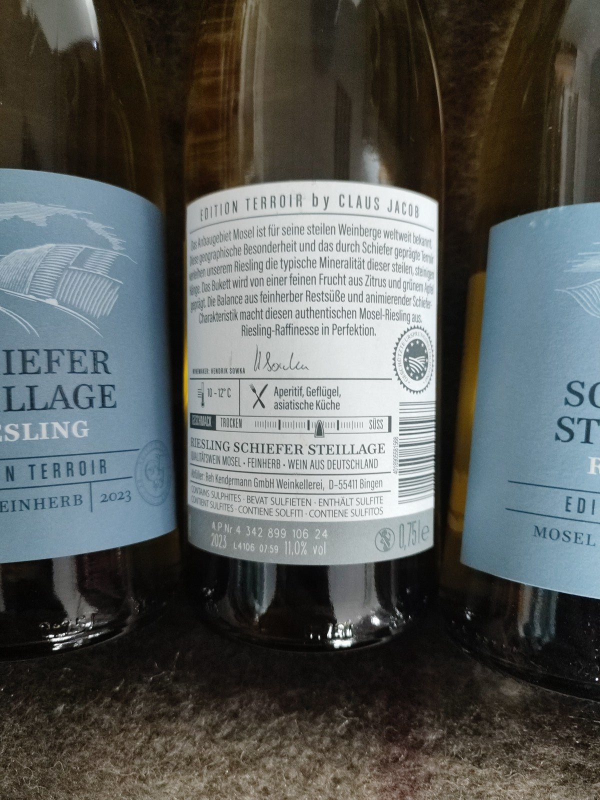 3 x 750 ml Reh Kendermann GmbH Weinkellerei; Riesling 2023/ trocken