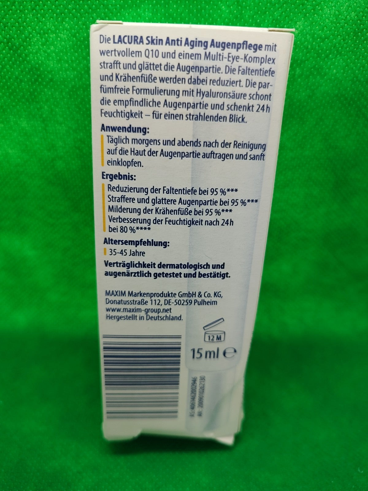 2 x LACURA Skin Q10 Anti Age Augenpflege, á 15ml, ab 35