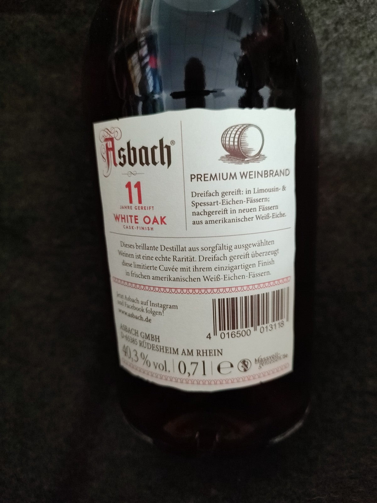 Asbach White Oak, Limited Edition 2024 (0,7 l; 40,3 vol)