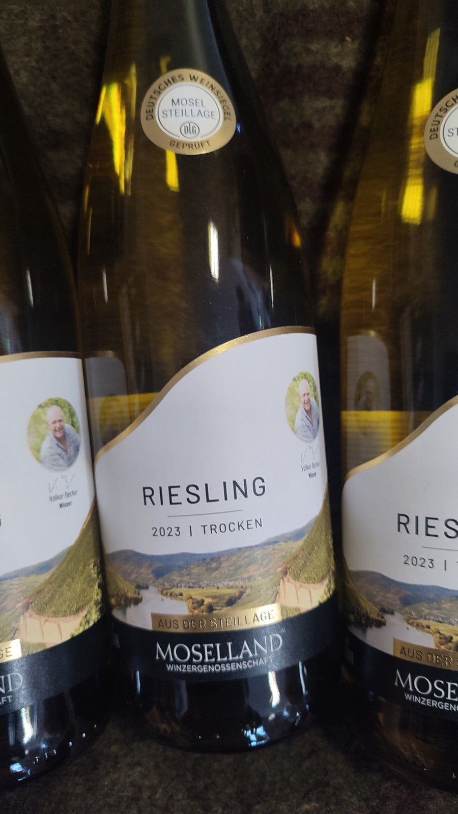 3 x 750 ml Moselland Winzergenossenschaft; Riesling 2023/ trocken