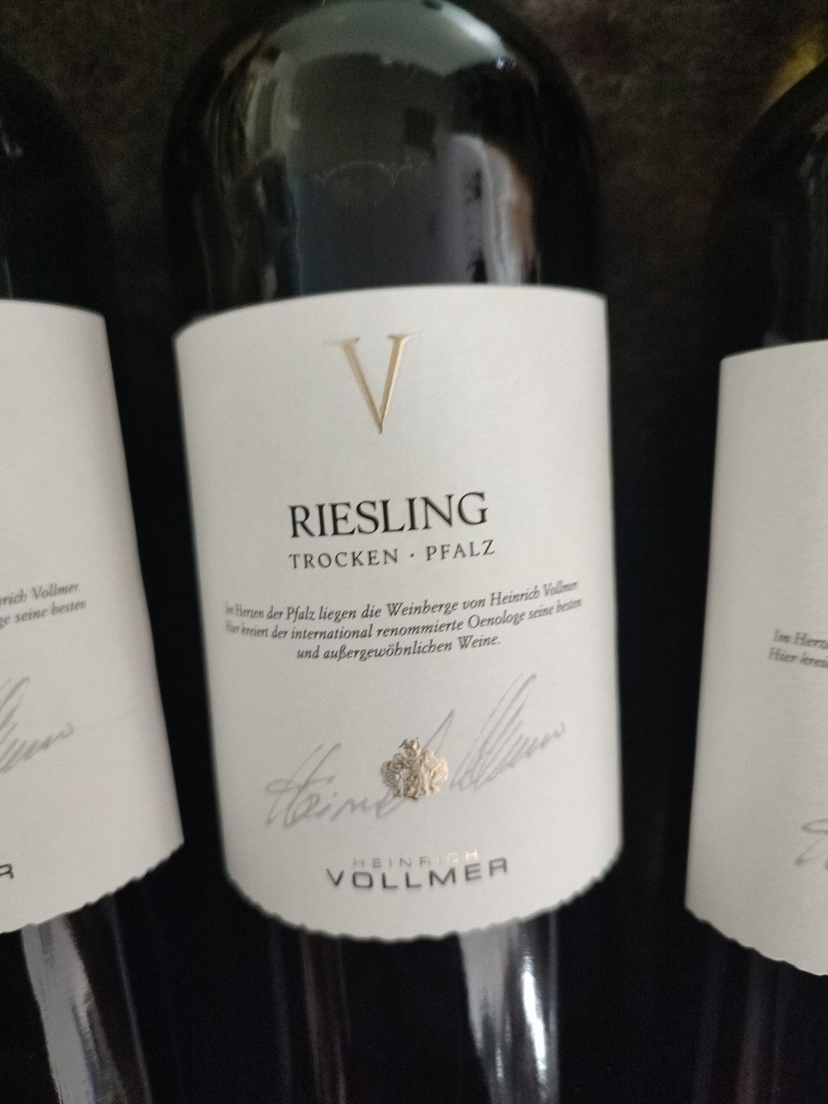 3 x 750 ml Heinrich Vollmer; Riesling 2022/ trocken