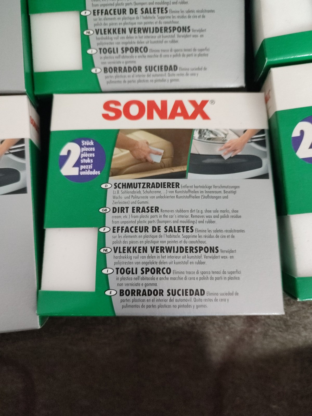 SONAX® Schmutzradierer, 6 Packungen á 2 Stück