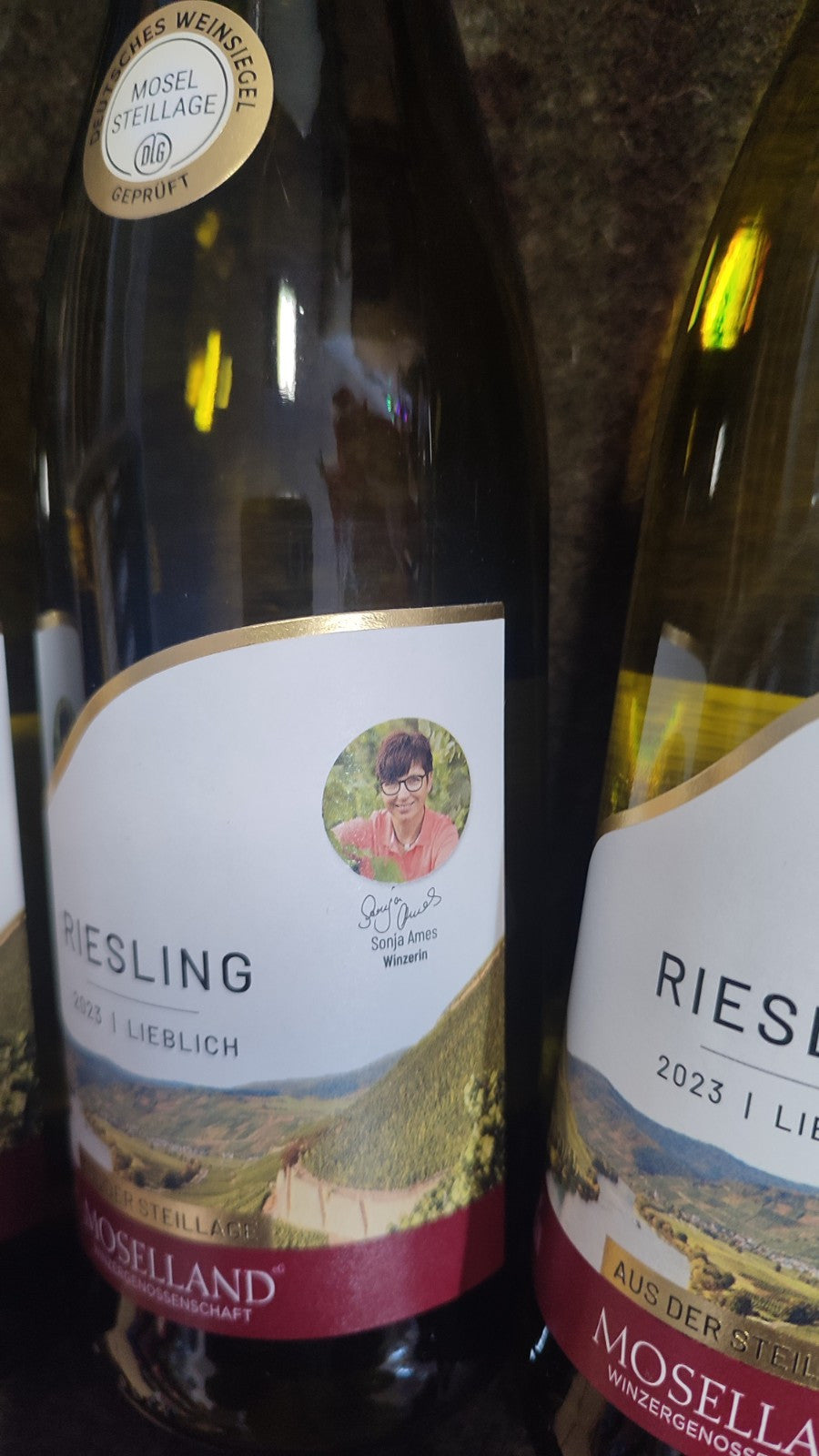 3 x 750 ml Moselland Winzergenossenschaft; Riesling 2023/ lieblich